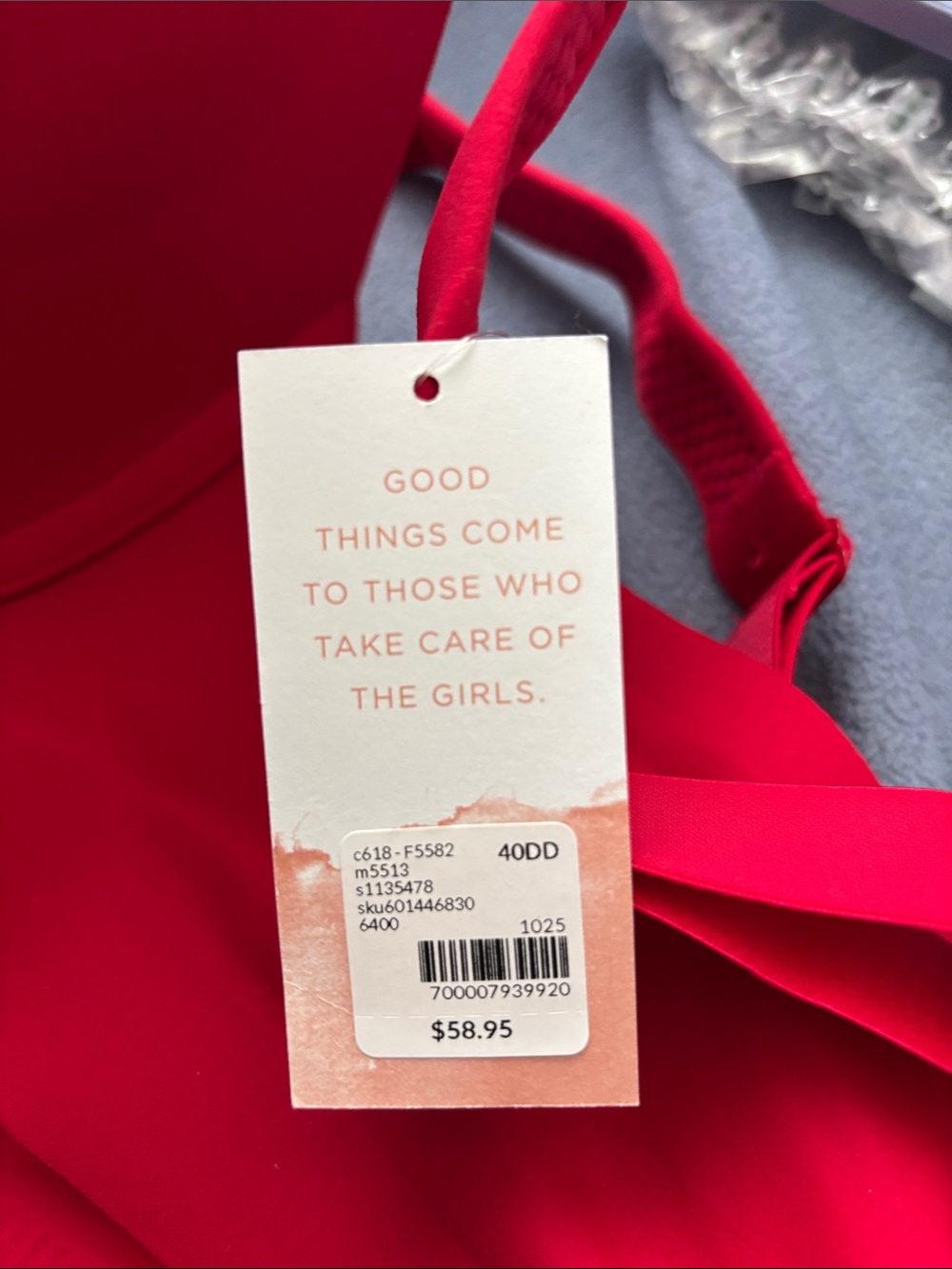 Cacique Red Underwire T-Shirt Bra